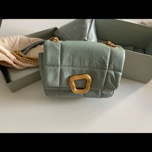 Songmont Mini Wonton Chocolate crossbody bag (placid blue)